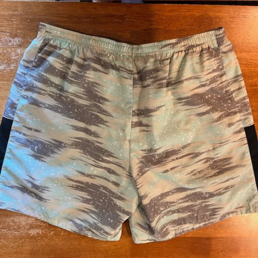 Nike Swim Print Shorts Size XL Light Blue Pattern